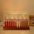 Light Up Golf Pencil Display Case, Wooden Acrylic Accessories with Warm White Lights for Pencil Display and Storage in Homes, Offices, Golf Pro Stores, Golf Museums, and Galleries
