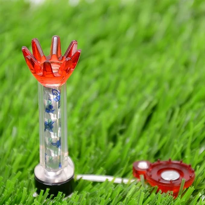 Golf Tee with String, 4Pcs Portable Spring Golf Practice Tees Magnetic Support for Driving Range and Practice Mat Golf Tees Unbreakable Magnet Tee Rubber Tee Indoor Outdoor