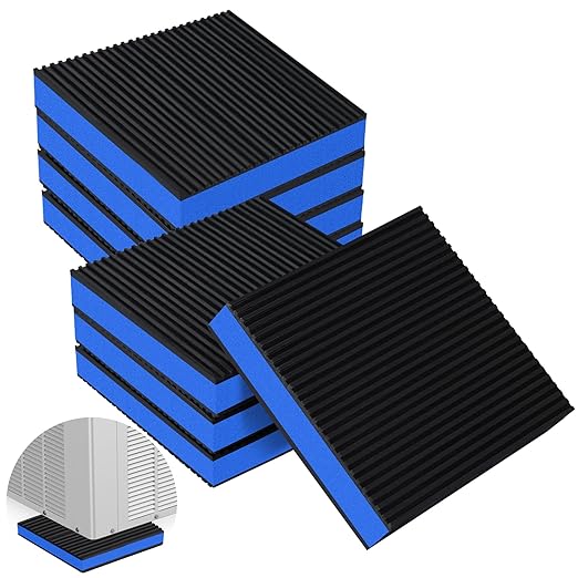 ToLanbbt 8 Pack Anti Vibration Pads for Washing Machine 6"x6", 7/8"T EVA Mechanical Damping Vibrating Sound Isolation Pad Rubber Isolator Mat for Compressor, Air Conditioner, Washer, Dryer, Treadmill