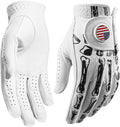 Golf Gloves Men All Premium Cabretta Leather 1 Pack with 2 Ball Marker, Mens Golf Glove Right Handed Golfer Left Hand All Weather Grip, Fit Size Small Medium ML Large XL