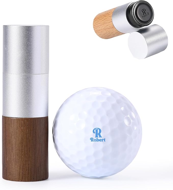 Custom Golf Ball Stamp Personalized Name Monogram Golf Ball Stamper Waterproof Golf Ball Marker Accessories Gifts for Men, Dad, Golfers
