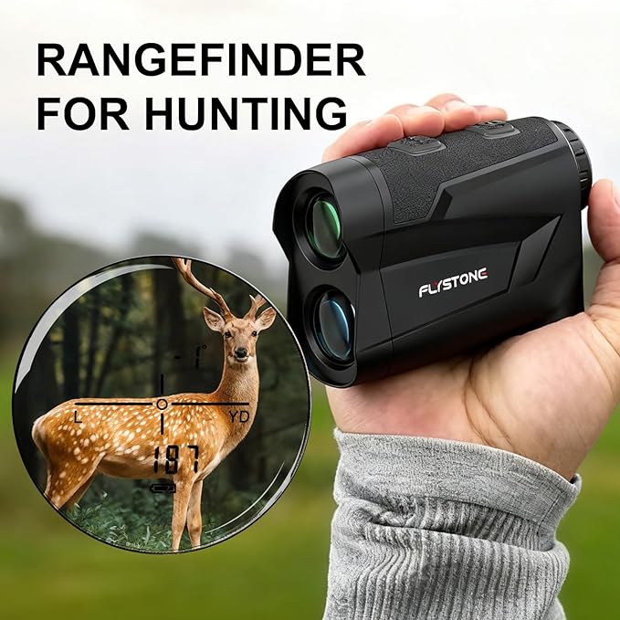 Range Finder for Hunting/Golfing.1000/1300 Yards Laser Golf Rangefinder with Slope .6X Magnification .Flag Lock Vibration Function with Continuous Scan