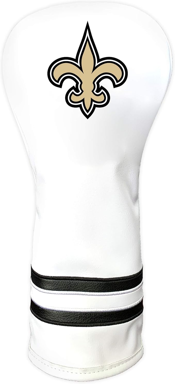 Team Golf NFL White Vintage Fairway Golf Club Headcover, Form Fitting Design, Retro Design