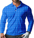 Men's Long Sleeve Golf Shirt Quick Dry 3 Button Work Fishing Outdoor Casual Collar Shirt