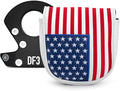 Golf Putter Covers Mallet Putter Headcover for Golf DF3 Putter, USA Putter Cover Magnetic Closure Premium Leather Mallet Putter Covers for 2 Ball Putter