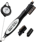 Frogger BrushPro Golf Club Cleaner with Ergonomic Grip and 2.5 ft. Retractable Cord, Sturdy Golf Club Brush and Groove Cleaner for Golfers, Golf Dad