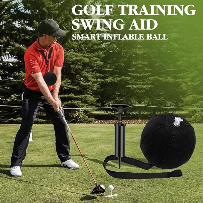 Inflatable Golf Training Ball - Adjustable Postures Aid, Flexible Swing Corrector, Lightweight Practice Tool | Golf Alignment Trainer for Women Men Boys Girls Teens Youth Cyclists Athletes Use