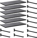 Wood Slatwall Shelves, Slat Wall Shelf Slatwall Acccessory for Garage, Home Improvement, Retail Display (6, 24''x12'')