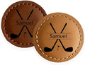 Premium Custom Golf Wedding Gift | Laser Engraved Magnetic Vegan Leather Golf Ball Marker | Golfers Mother's Day | Small USA Business | Golf Marker for Events Tournaments