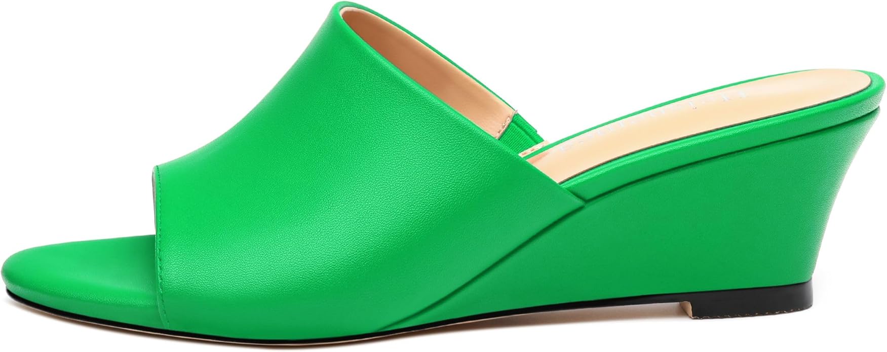 Wedge Sandals for Women Open Toe Wedge Heels Womens Matte High Heel Sandal Round Toe Heeled Wedge Sandals Slip on Casual shoes 2 inch