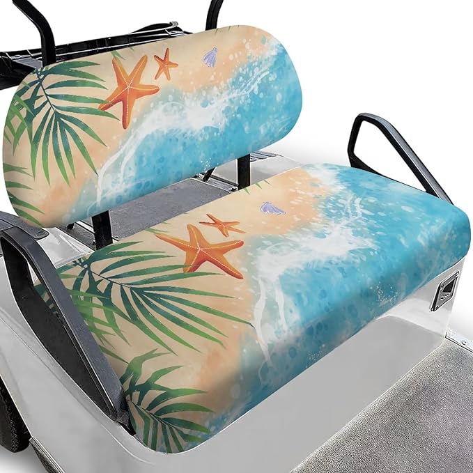 Golf Cart Seat Covers, Universal Fit & Nonskid Bottom Fits for Club Car 2 Person Seats Golf Carts