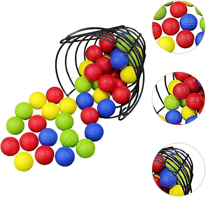 50 Pack Soft Golf Practice Balls, Multifunctional Colored Training Aid for Indoor & Outdoor Use
