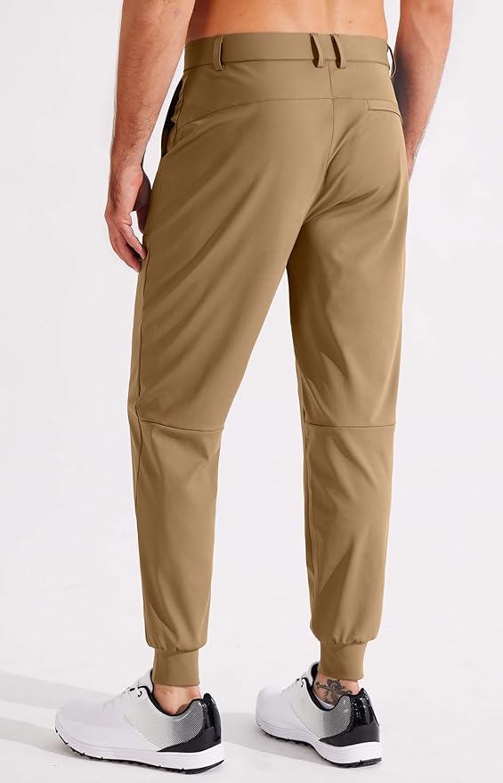 Libin Men's Golf Pants Joggers Lightweight 3 Pockets Slim Fit Soft Stretchy Tapered Work Dress Athletic