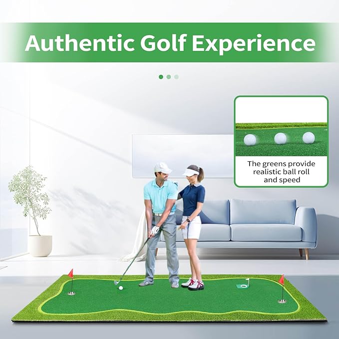 Golf Putting Green, Professional Large Practice Putting Mat for Outdoor & Indoor Putt Trainning