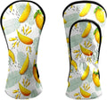 Premium Leather Golf Club Headcovers,Mango Pattern Fits Driver Hybrid Fairway 3/5 Wood,with Scratch-Resistant Lining, Gift for Men and Women