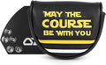 Golf Mallet Putter Cover, May The Course Be with You Magnetic Closure Premium Leather Headcovers Golf Mallet Putter Cover Fits for Golf OZ1 MEZZ 1 MEZZ1 MAX Putter