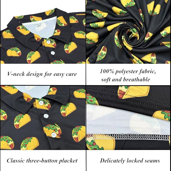 Men's Long Sleeve Golf Shirt Quick Dry 3 Button Work Fishing Outdoor Casual Collar Shirt