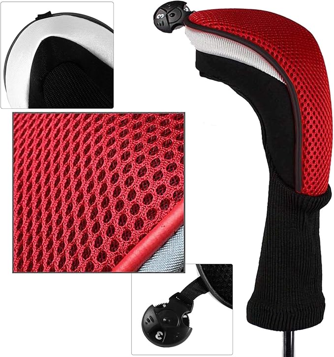 Golf Club Head Covers for Woods and Driver Hybrids Fairway Value Pack Protective Clubs Headcovers with Interchangeable No.Tags 1 3 5