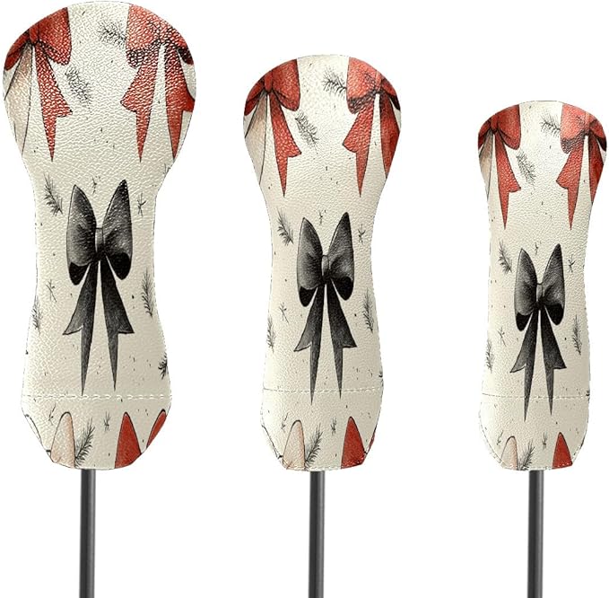 Funny Butterfly Colorful Golf Head Covers for Driver, Fairway, Hybrid & 3 Wood Premium PU Leather with Soft Velvet Lining Waterproof & Scratch-Resistant Unique Golf Gift for Men & Women