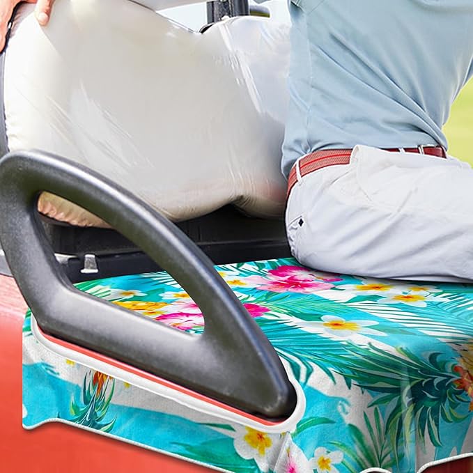 Golf Cart Seat Covers, Golf Cart Seat Towel Blanket, Suitable Yamaha, EZGO, Club Cars, Icon and More 2-Seats Cart, 100% Microfiber, Essential Golf Cart Accessories, 51'' x 31''