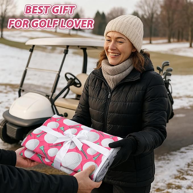 Golf Cart Seat Covers Winter Plush Universal Seat Towel Blanket with Soft Plush Surface for 2 Person Seats Golf Cart Accessories, 49.7"x 28.8"