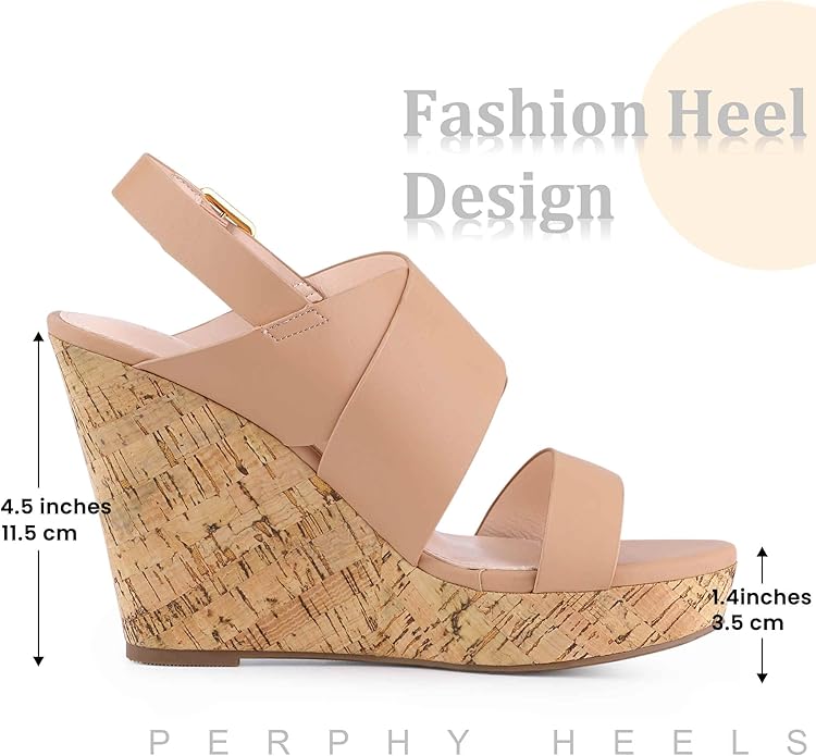 Perphy Open Toe Platform Wedge Sandals for Women