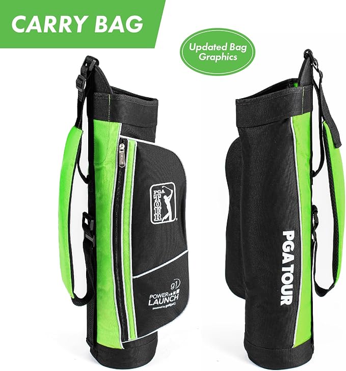 PGA Tour Youth Golf Club Set – Ages 3-5 (3’6”-4’1”) and 5-8 (4’1” - 4'8") Right and Left Handed Beginner Junior Golf Clubs with Lightweight Golf Bag, Mallet Putter, Driver by Golfgen