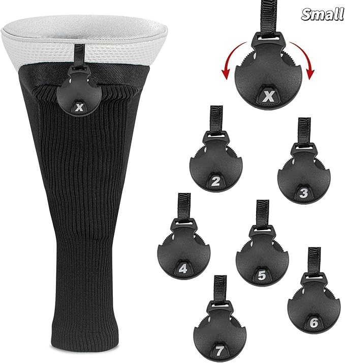 Golf Head Covers for Fairway Woods Driver Hybrids 5 Pieces Nylon Mesh Sports Fan Golf Club Headcovers-Golf Accessories for Men Women.