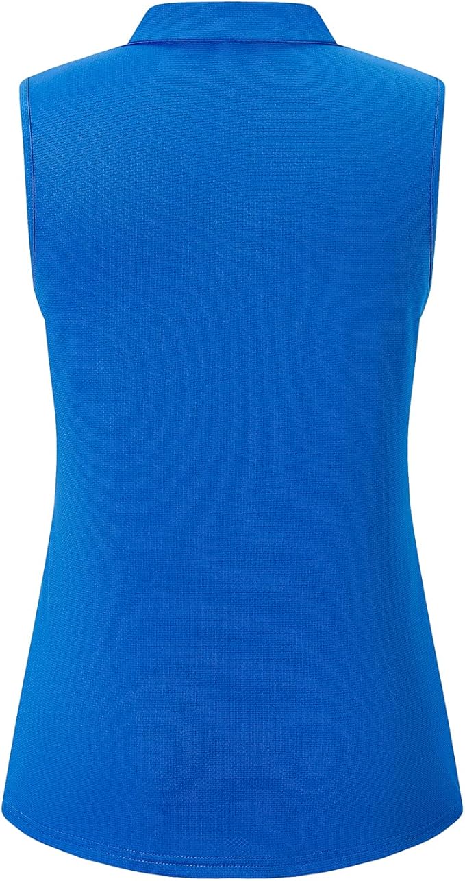 Womens Sleeveless Golf Polo Shirts Lightweight Tennis Sport Tops