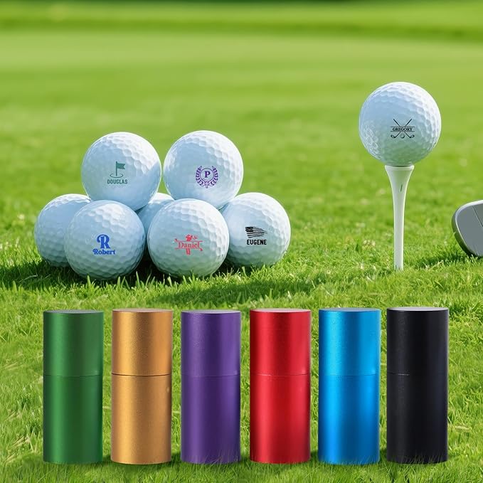 Personalized Golf Ball Stamp, Fast-Dry & Waterproof Ink Golf Ball Marker Stamp, Custom Self-Inking Golf Ball Marking Tool Gift for Men Golfers Dad