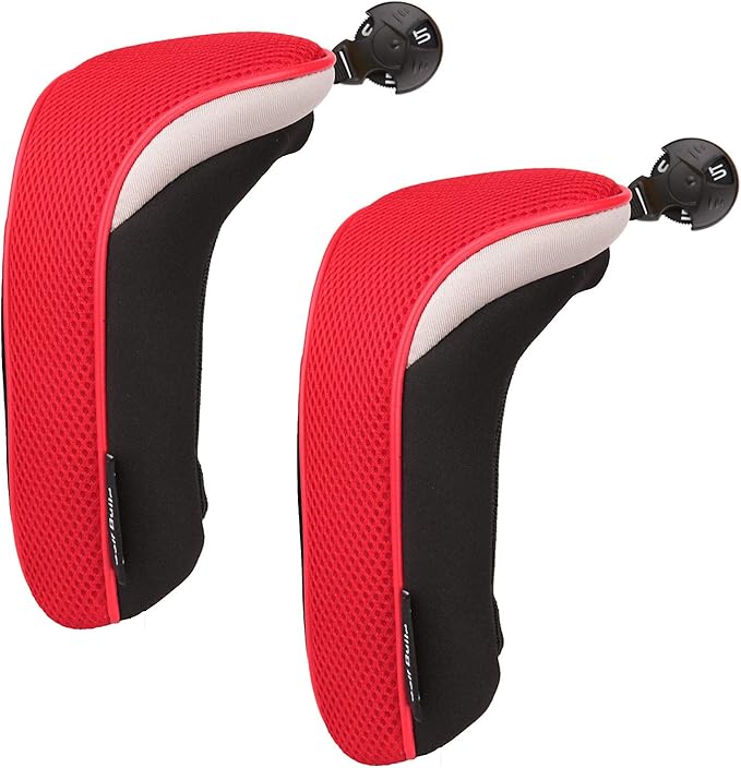 Golf Builder 2pcs/Set Golf Club Hybrid Head Covers Utility UT Cover with Interchangeable Number Tag
