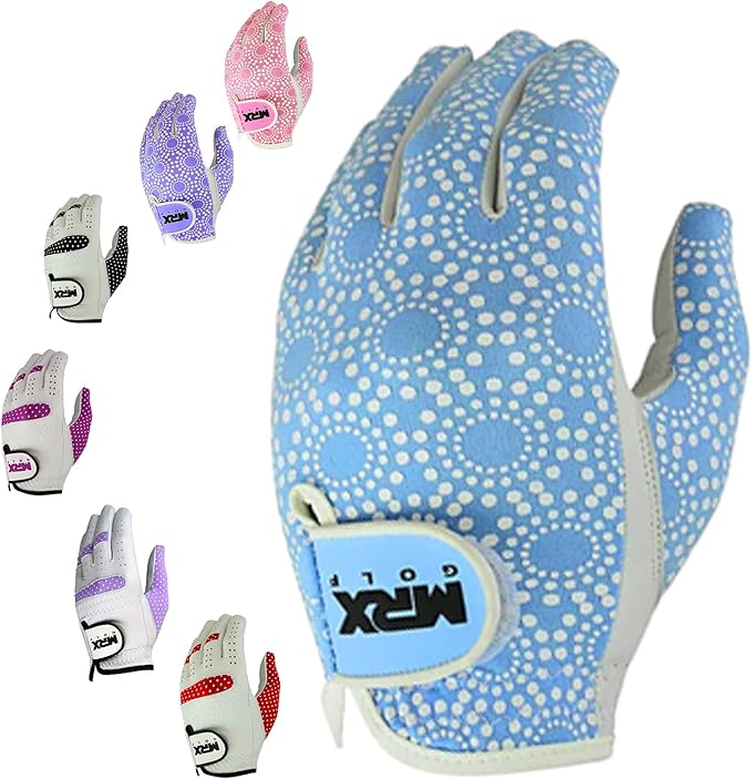 MRX Women Golf Glove Left Handed Golf Gloves Sweat Resistant Soft Cabretta Leather Regular Fit Women Golfer Glove
