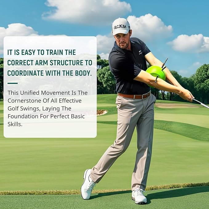 The Connector Golf Training Aid, Golf Swing Trainer for Posture Correction Practice, Golf Swing Training Aid, Golf Training Aids Helps Train Proper Swing Mechanics, Arm Structure