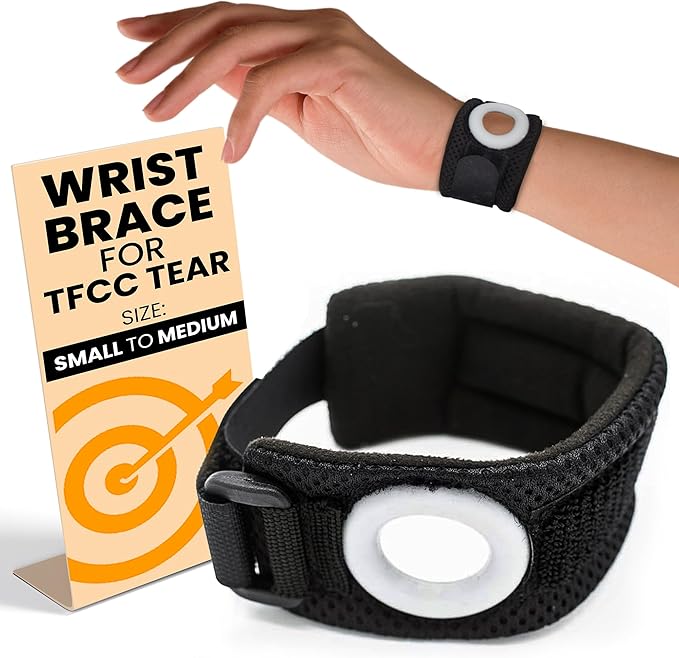 BULLSEYE Wrist Band with Silicone Ring – Stabilizer for Ulnar Sided Wrist Pain, TFCC Tears, DRUJ Instability, Pinky-sided Pain, Tendinitis, Repetitive Use Injuries, and Joint Support