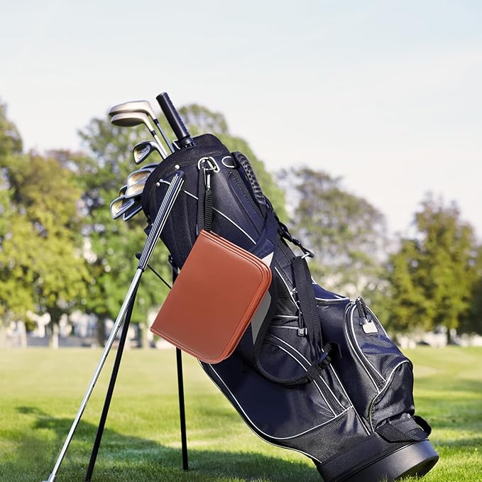 Golf Gifts for Men Women Golfer, Golf Gift Set Accessories Kit with Premium Leather Case Bag Ball Tee Accessory Set Golfing Suitable for Beginner or Pros