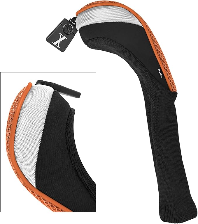 Andux 3pcs/Set Golf 460cc Driver Wood Club Head Covers Long Neck with No. Tags