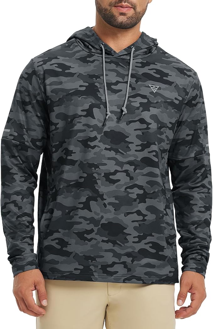 Hoodies for Men Golf Fleece Hooded Sweatshirts Dry Fit Athletic Lightweight Casual Midlayer Mens Hoodies Pullover