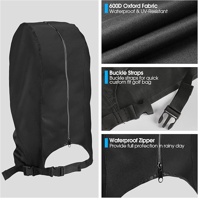 Golf Bag Rain Cover - Waterproof Golf Bag Cover Hood for Men Women,for Stand Bags & Carry Cart