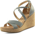 JATAREA Leather Wedge Sandals for Women | Women's Sandals Perfect for Summer