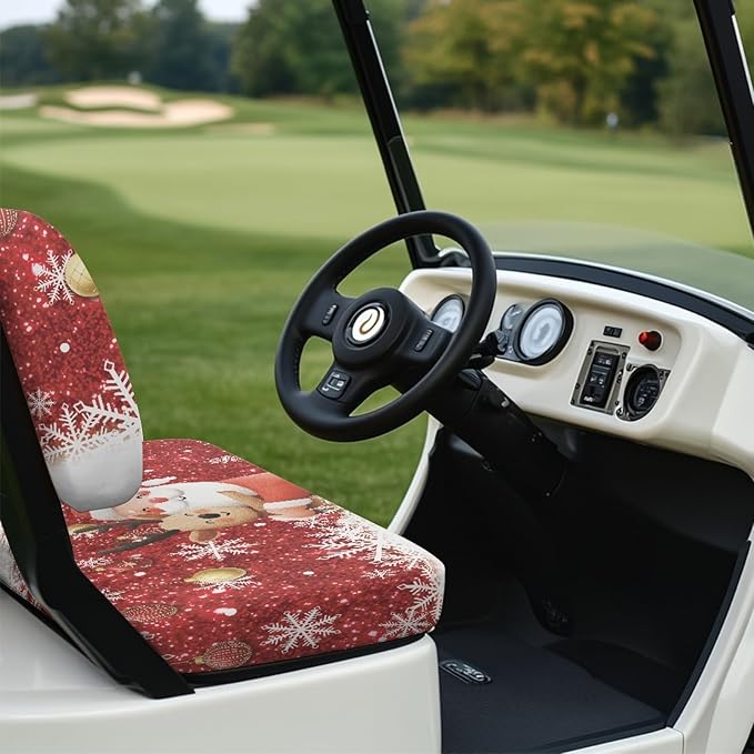 Fashion Print Golf Cart Seat Covers 2 Passenger Golf Cart Backrest Cover Golf Cart Seat Towel Gift for Friends