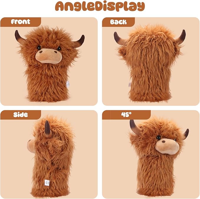 Highland Cow Driver Headcover,Funny Animal Golf Clubs Driver Head Cover, Golf Gift for Men Women
