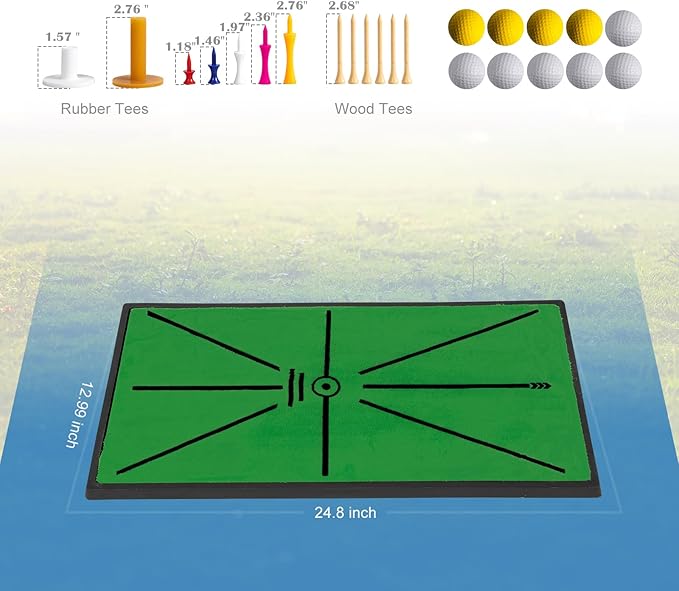 Golf Net, 10 x 7ft Backyard Practice net, Golf Hitting,Driving Net with mat for Indoor/Outdoor