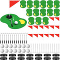 14 Set Golf Centerpieces Table Decorations Golf Party Supplies Including Green Felt Ball Ballpoint Pens Ball Red Flag Ground Spikes for Sport Party Supplies Birthday Decor