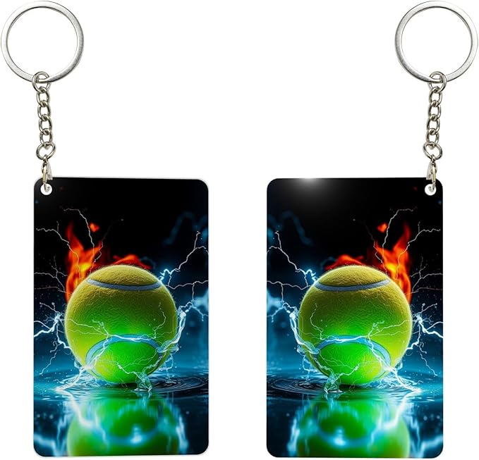 Keychain - Rectangular Acrylic Keychain Daily Key Ring Car Key Fob Holder 2X3 Inch