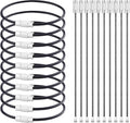 20pcs Stainless Steel Wire Keychains Aircraft Cable Cable Key Ring for Hanging ID Tags or Luggage Tags,6.3 inch 2mm Black