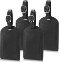 Ringsun Genuine Leather Luggage Tag for Suitcases ID Tags Bag Tags for Luggage (4 Pack)