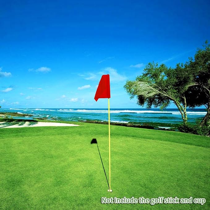 Green Golf Training Flag, Nylon Putting Green Target, Indoor/Outdoor Backyard Garden Portable, 19.7" x 13.4"