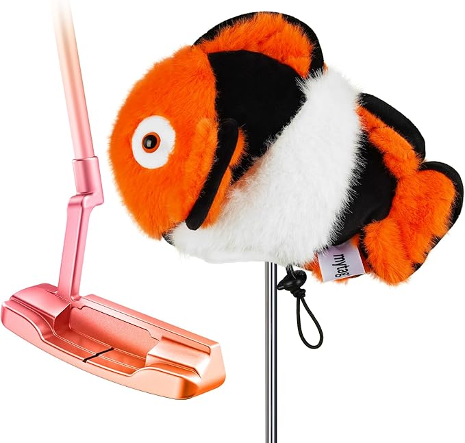 mytag Funny Putter Headcover, Premium Plush Animal Putter Cover for Blade/Mallet