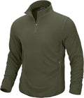 G Gradual Mens Quarter Zip Pullover Fleece with 2 Zipper Pockets Long Sleeve Golf Shirt Winter Athletic Sweater Lightweight