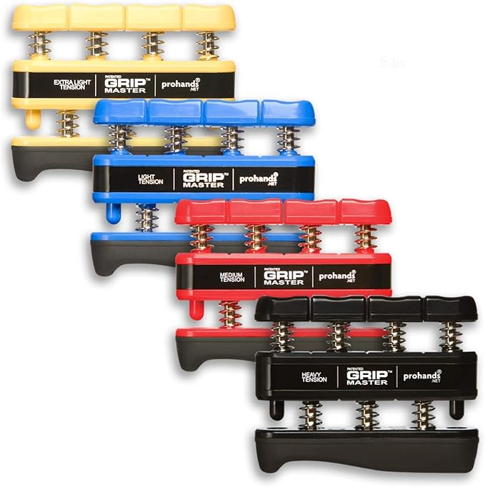 Prohands Gripmaster Hand Exerciser, Finger Exerciser (Hand Grip Strengthener), Spring-Loaded, Finger-Piston System, Isolate & Exercise Each Finger